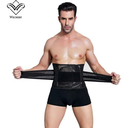 Wechery Modeling Straps Waist Trainer Men Slimming Belt Belly Corset for Men Body Shaper faja reductora Abdomen cinta modeladora