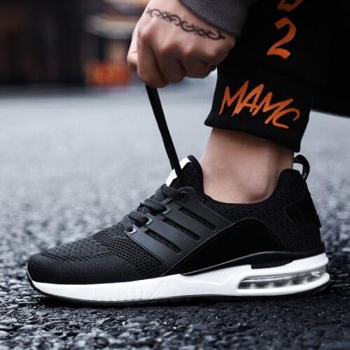 Mens Running Shoes Summer Jogging Couple Sneakers Outdoor Breathable Lace-Up Sport Shoes Unisex Walking Footwear