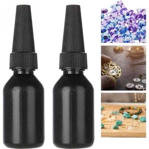 2pcs Pro Liquid UV Glue for Jewelry Crystal Craft Metal Glass Rhinestone DIY Liquid Adhesive Quick-drying Watch Repair Tool Kits