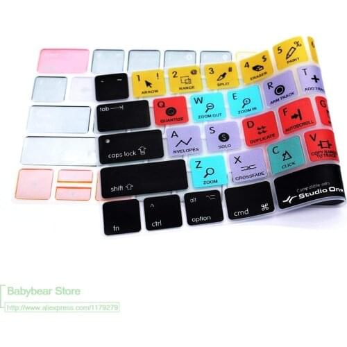 Keyboard Cover Keypad Skin Silicone Studio One Hot Key Shortcut For Macbook Pro 13" 15" 2017/2016 With Touch Bar