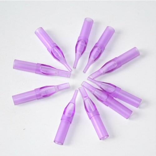 150PCS Purple Sterile Disposable Plastic Tattoo Machine Tip Nozzles For Permanent Makeup Tattoo Equipment Tools Supply