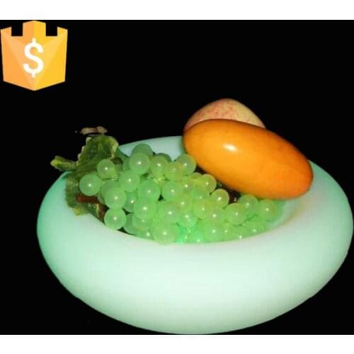 Reachargeable LED Fruit Tray illuminated LED Ice Bucket Pot Holder PE Material Battery Operated Free shipping 12pcs/Lot