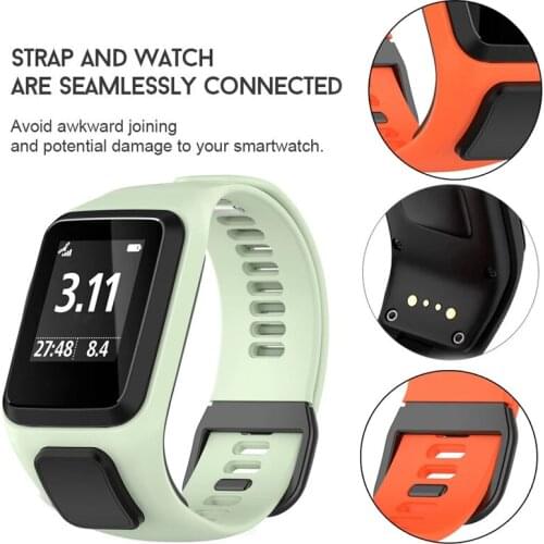 Replacement Silicone Watch Band Strap For TomTom Runner 2 3 4 Spark Adventurer Golfer 2 Spark Cardio GPS Sport Smart Wristband