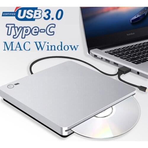 USB 3.0 DVD-ROM Optical Drive External Slim CD ROM Disk Reader Desktop PC Laptop Tablet Promotion DVD Player with Touch