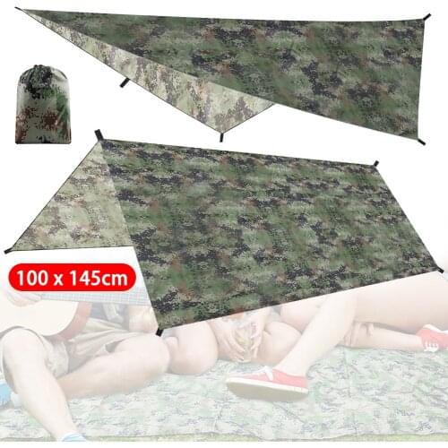Ultralight Multifunctional Camping Mat Waterproof Camping Tent Tarp Shelter Hammock Awning Sun Shade Rain Fly Cover 100X145CM