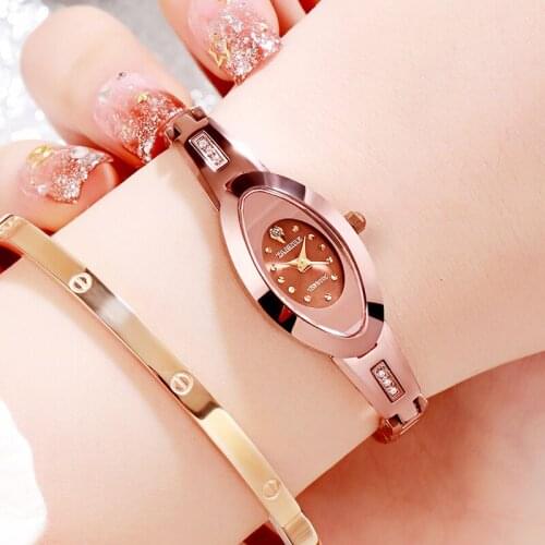 Gold Bracelet Women Watches Tungsten Steel Crystal Diamond Ladies Watch Luxury Brand Wrist Watch For Women Clock zegarek damski