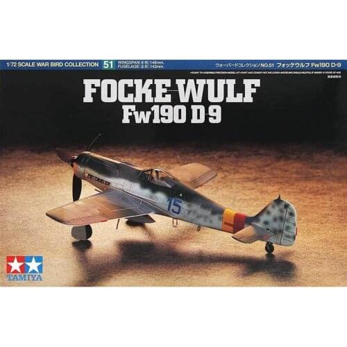 1/72 Tamiya assembly model German FW190 D-9 fighter Collection Plastic Building Painting Model Toys 60751