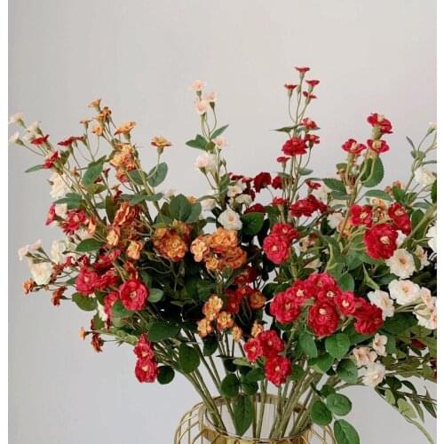 1PC small rose Artificial Silk Flowers Bouquet Home Table Ornaments Wedding Party Floral Arrangement Decoration