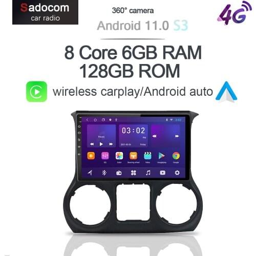 360 Panoramic Camera CanBus 6GB+128GB Android 10.0 Car DVD Player GPS WIFI Bluetooth RDS Radio For Jeep Wrangler 3 JK 2010-2017