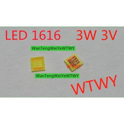 500pcs Lextar LED Backlight TV LED 1616 CSP LED Backlight High Power 3W 3V Cool white For LED LCD TV Backlight Application