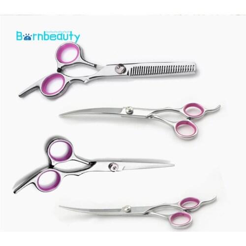 6" Stainless Steel Pet Grooming Scissors Dog Cat Cutting Hair Shears Sharp Edge Barber Up/Down Curved Blade Scissors Pets Supply