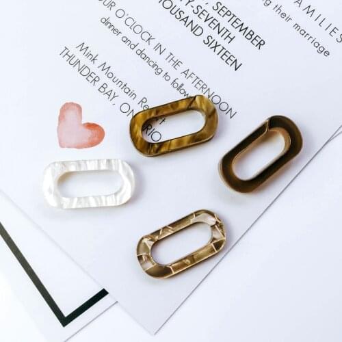 Ear Drop Acrylic Oval Shape Earring Accessories Chain Pendant Necklace Charms Jewelry Finding Diy Handmade Material 6pcs