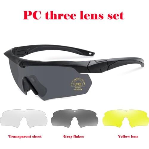 Car Driving Goggles Outdoor Riding Mountaineering Glasses 3 Lens & Frame Set Thickness 2.4mm UV Protection Anti Glare Sunglasses