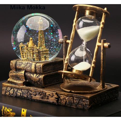 Creative Personality Wooden Timer Sand Clock Retro Hourglass Time Hourglass Timer Living Room Office Home Decoration Gift