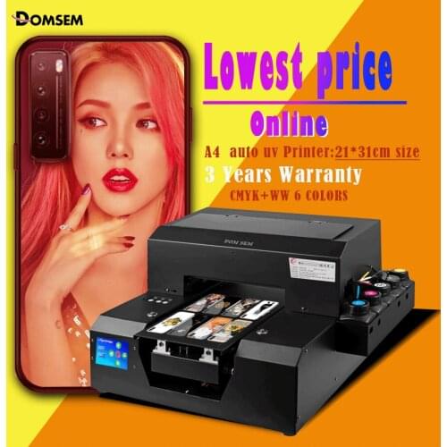 DOMSEM high quality printer multifunctional a4 uv printer inkjet printer for golf balls PV cards phone cases