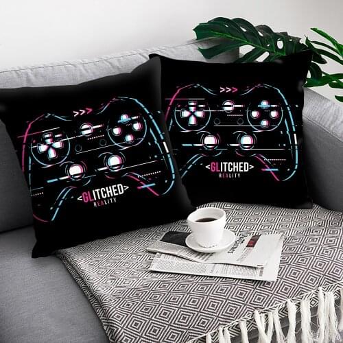 Double sided printing Game Cushion Cover Keyboard Handle Throw Pillow Case Gamer Chair Home Decoration Pillowcase Pillows Cases