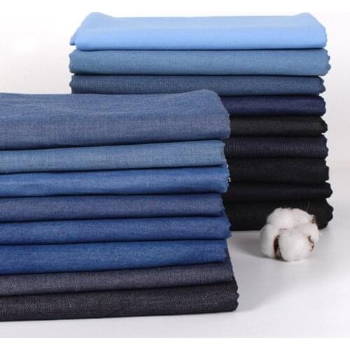 Denim fabric shirt patches cotton thin denim for jeans bag shoe pillow and dress in spring summer 50*150cm