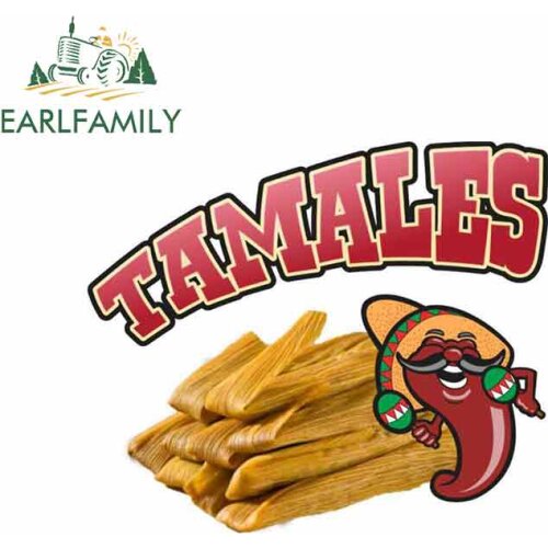 EARLFAMILY 13cm x 11.2cm Funny Tamales Mexican Restaurant Concession Food Car Stickers DIY Laptop Surfboard Waterproof Decals