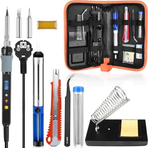 110V/220V 60W/80W Soldering Iron kit Electric On-Offf Switch Soldering Iron With Knife Pumb Stand Soldering Iron Tools Set