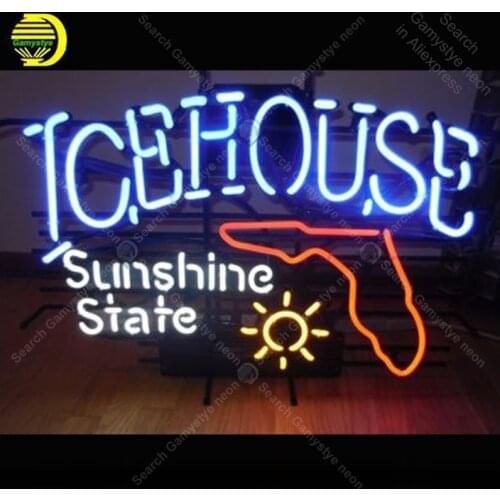 Icehouse Sunshin State Neon Sign Display GLASS Tube Affiche Decor Shop Window Handcraft Publicidad anuncio luminoso Dropship
