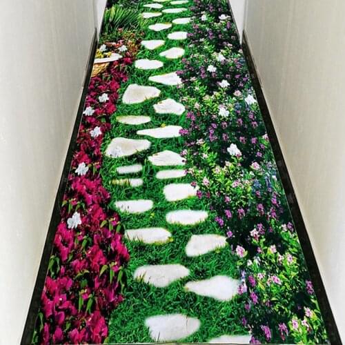 Pastoral style Hallway doormat Lucky grass print carpet Bedroom Living Room Tea Table Rugs Kitchen Bathroom Non-slip Mats Carpet