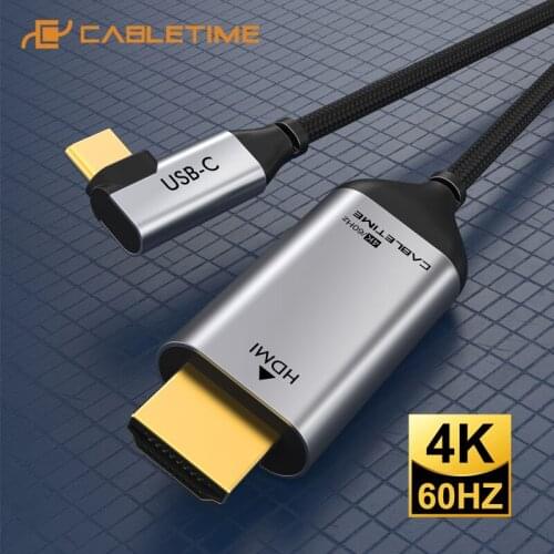 CABLETIME USB C HDMI Cable Type C to HDMI Thunderbolt 3 4K 60Hz for Huawei MacBook Samsung Galaxy S8+ Computer Laptop C030
