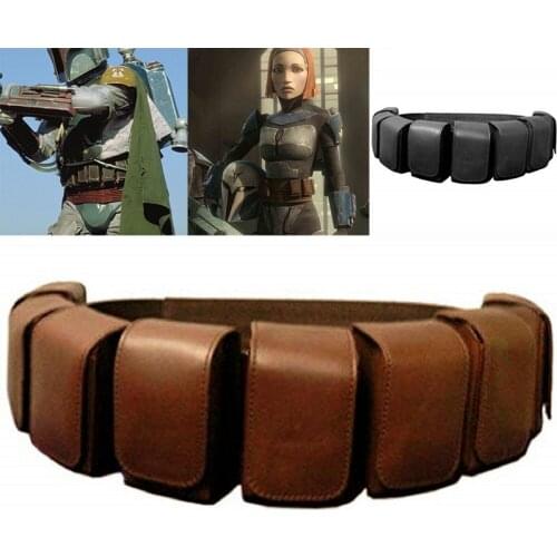Steampunk Leather Bandolier Cartridge Ammo Belt Bag Bo Bullet Pouch Katan Cosplay Bounty Hunter Ba Fett Fanny Pack For Men Women