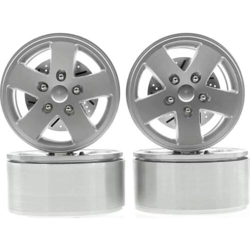 4PCS Metal 2.2 Beadlock Wheel Rim Hub with Break Disc for 1/10 RC Crawler Car Axial SCX10 Wraith Capra Traxxas TRX4 ,1