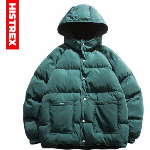 2020 Streetwear Hip Hop Reversible Jacket Parka Men Padded Jacket Windbreaker Harajuku Puffer Coat Warm Hooded Outwear Loose New