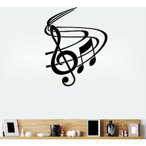 Music Notes Melody Wall Sticker Home Decor Music Room Vinyl Art Murals Bedroom Decoration Nursery Wall Decals Wallpaper Poster