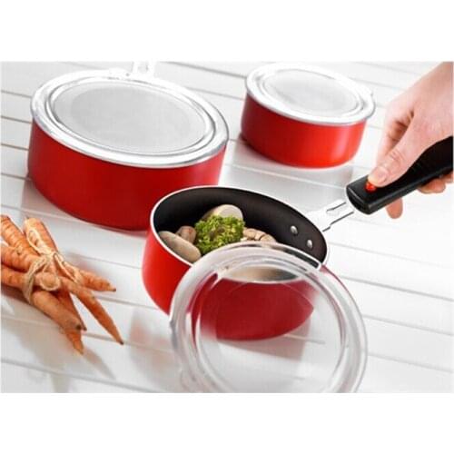 Papilla Redio Set of 7-piece Red (12cm + 14cm + 16cm) Very Practical Sauce Bowl Storage container pan