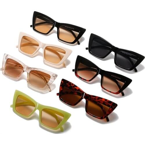 2021 New Cat Eye Woman Sunglasses Men Classic Fashion Plastic Sun Glasses Vintage Brand Design Luxury Eyewear Frame Uv400