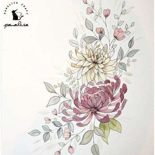 PanalisaCraft Garden Flower Transparent clear stamp for DIY Scrapbooking/Card Making/Kids Christmas Fun Decoration Supplies
