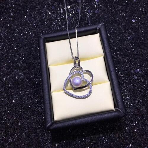 Heart Shape Pendant Mountings, Pendant Findings, Pendant Settings Jewelry Parts Fittings Women Accessories for Pearls