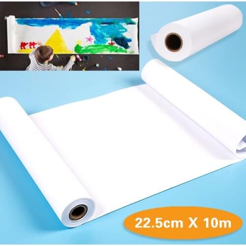 Art Craft Drawing Paper Roll White Easel Paper Roll for Kids Drawing Finger Painting Creation Drawing Supplies