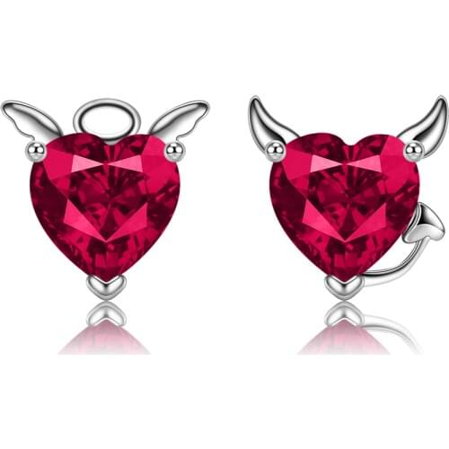 SILVERHOO 925 Sterling Silver Earring For Women High Quality Love Heart Shaped Earrings Fine Jewelry Hot Belling New Product