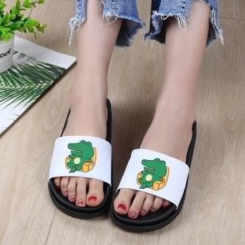 Women Home Slippers Summer Beach Cartoon Soft Sole Slide Sandals Ladies Leisure Indoor Bathroom filp flop Anti-slip female Shoes