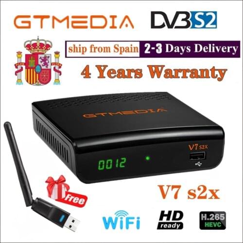 Full HD GTmedia V7 s2x satellite Receiver H.265 DVB-S2 Digital Receptor upgraded by gtmedia V7S hd With USB Wifi gtmedia v7s2x