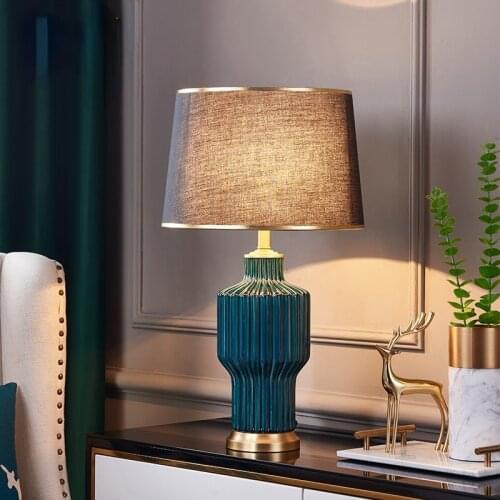Lightweight After Modern Minimalist Warm American Ceramic Table Lamp For Master Bedroom Bedside Lamp Decorative Lamp Night Light