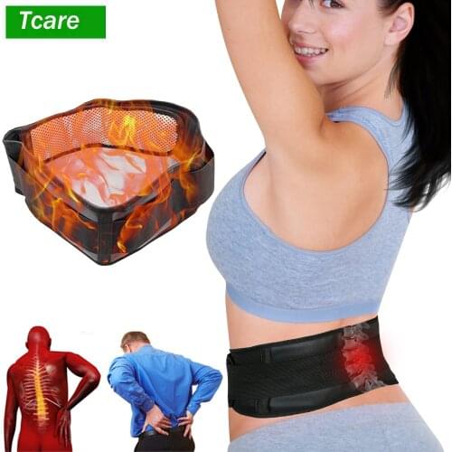 Tcare Adjustable Waist Tourmaline Self-Heating Magnetic Therapy Back Waist Support Belt Lumbar Brace Massage Bands Health Care