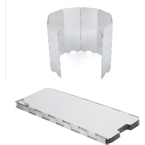 Gas Stove Wind Shield 8/9/10/12/14/16 Plates Outdoor Camping Picnic Cooking Burner Windproof Screen Wind Screen
