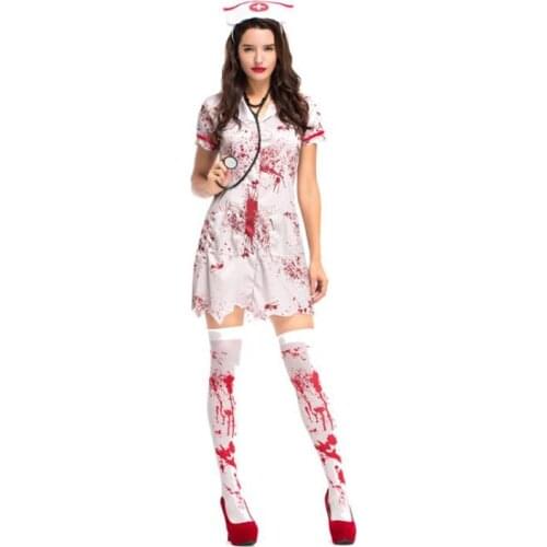 Adult Ghost Nurse Halloween Costume For Women