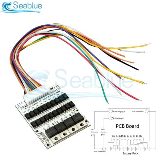 1Pcs 10S 36V 40A Li-ion Lithium Cell 18650 Battery Protection BMS PCB Balance Board With Short Circuit Over Charge Protection