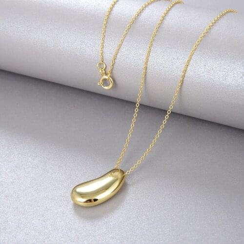 2021 S925 Silver Peas Plant Necklace Classic Vintage Low-Key Simple Cute Special Exquisite Jewelry Wholesale 18k Gold Plated