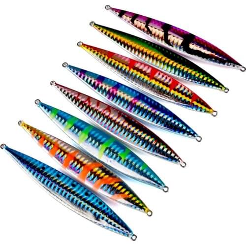 5PCS Slow Jig Glow Fishing Deep Sea Ocean Boat Rock Beach Metal Jigging Jigbait Spoon Lure baits 65g/11.5cm