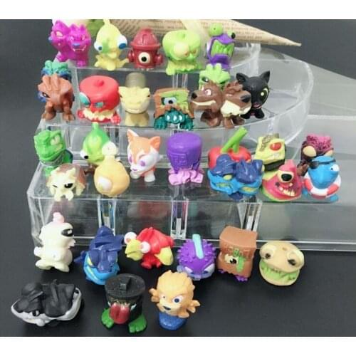 50pcs/lot Many kind of soft monster toys with big eyes strange dolls cartoon action figures capsule toy for kids gift