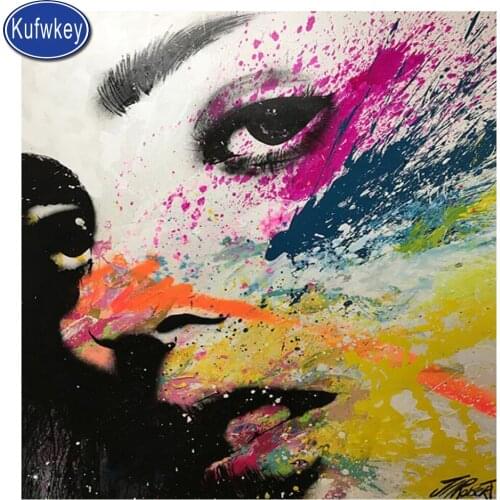 Abstract Lady Diamond Embroidery Full drill square DIY Diamond Painting Cross Stitch Diamond Mosaic Rhinestones painting art