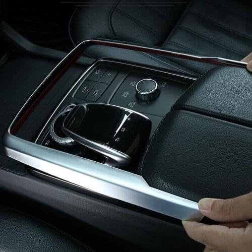 Auto Car Interior Multimedia Panel Decoration Frame Cover Trim For Mercedes Benz GLE GLS ML GL 2013-2019 Car Styling