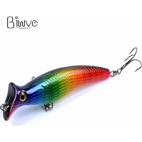 Biwvo Fish Lures Popper Wobbler For Trolling Ice Whopper Plopper Fishing Lure Metal Winter Sea Hard Fishing Goods For Fishing