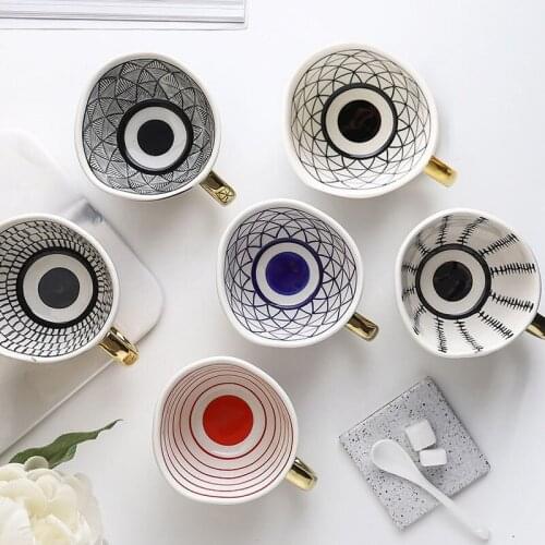 Nordic Large Ceramic Coffee Cups Handmade Irregular Breakfast Drinking Milk Water Tea Oatmeal Mugs Tableware Unique Mug Cup Gift